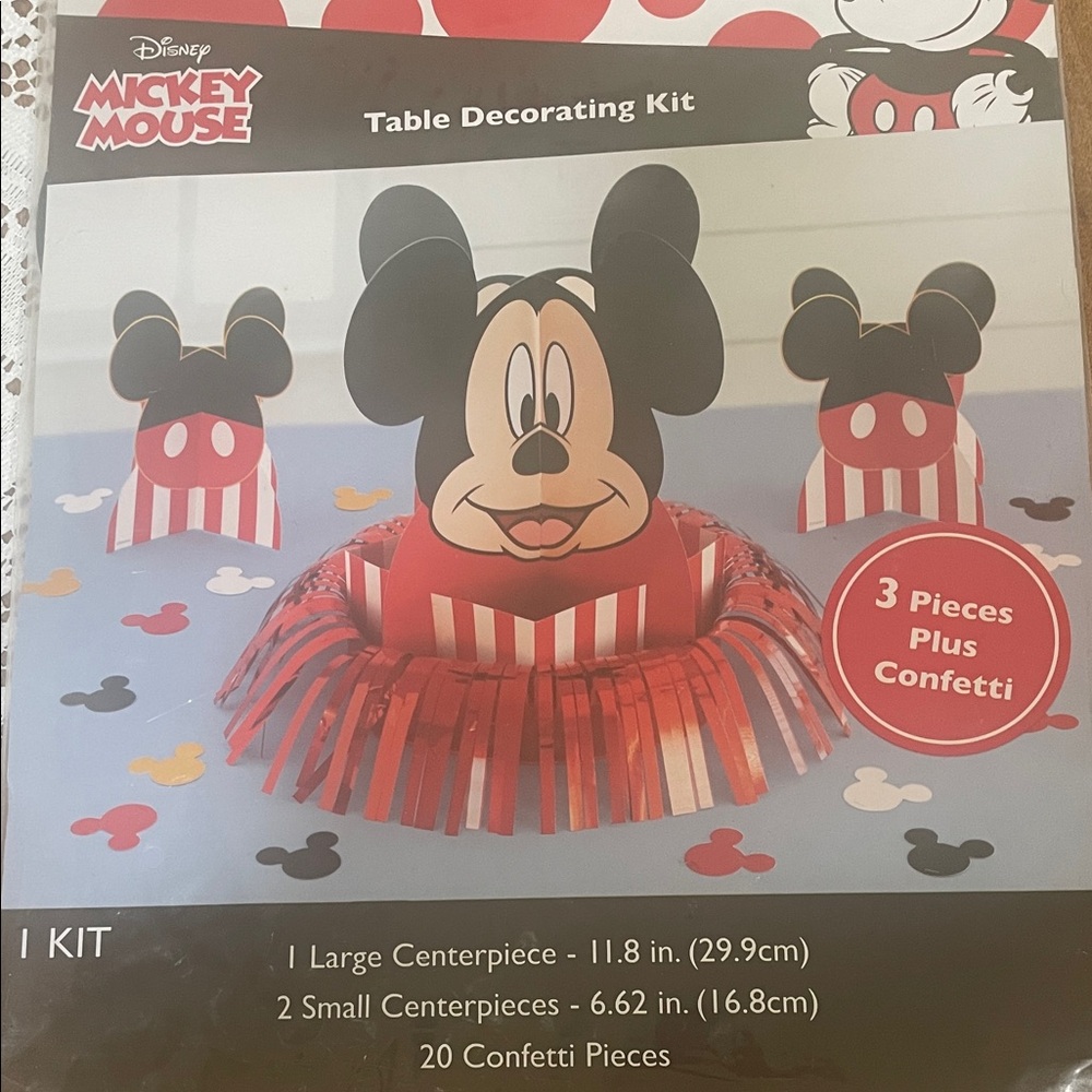 Disney Mickey Mouse Party Table Kit - Red, Black, White
